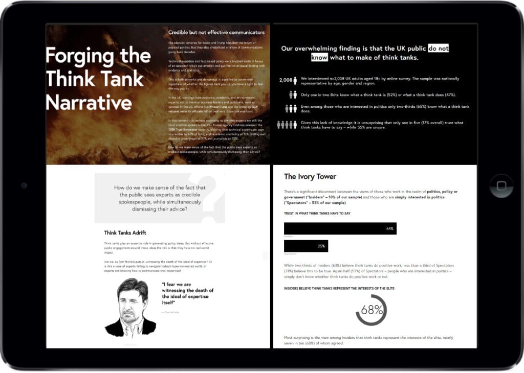 Telling a story through short or medium-length content